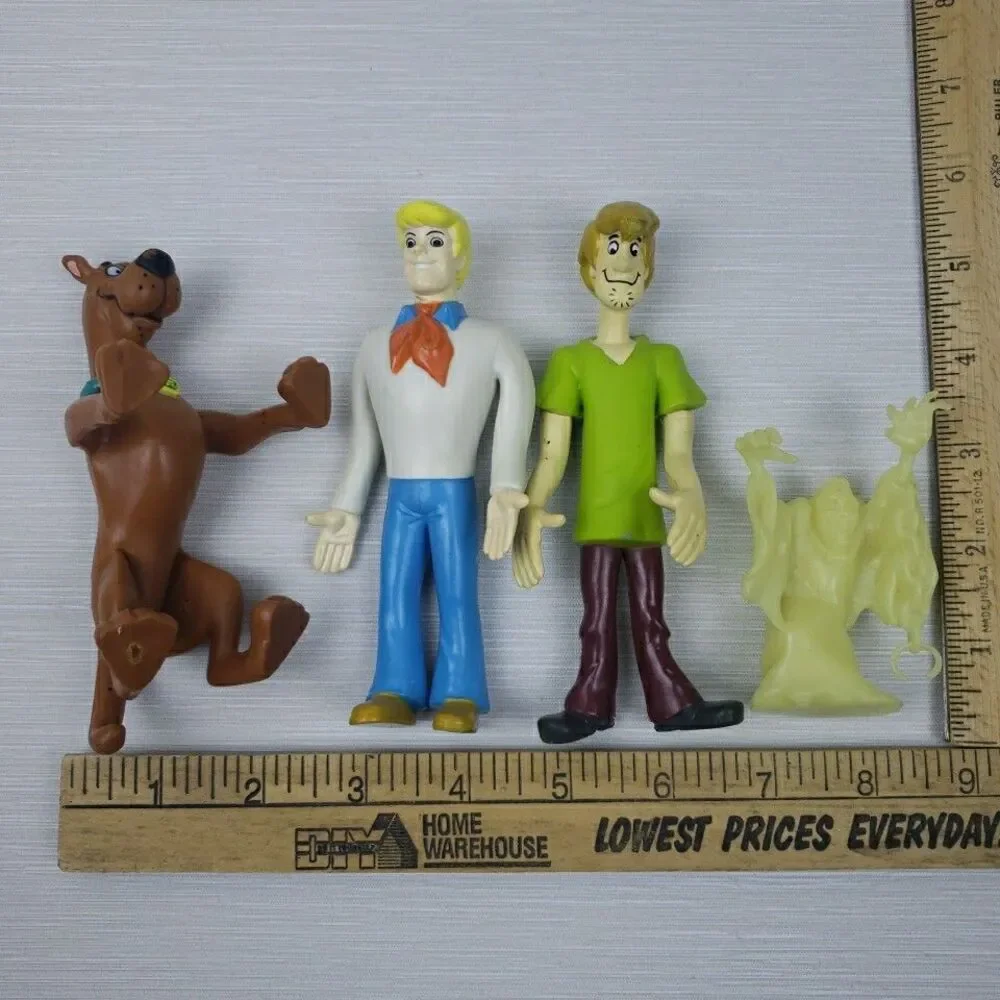 Scooby Doo Bendy Action Figures Shaggy Fred Ghost 1999 Hanna Barbara Vintage Toy